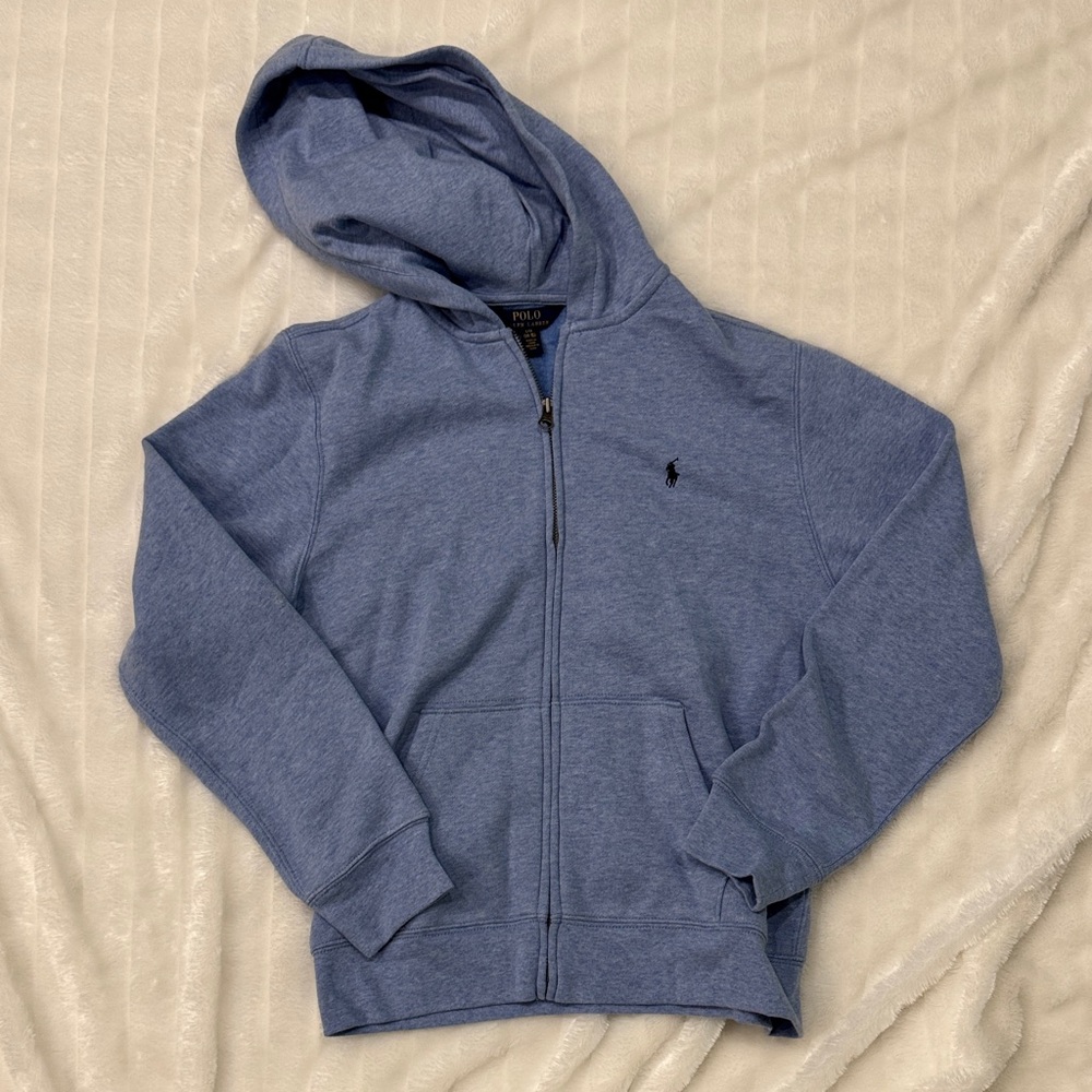 Boys Large Polo Ralph Lauren Blue Hoodie NWOT
